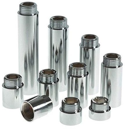 20mm Rigid Radiator Valve Extension 1/2 BSP - Chrome Plated