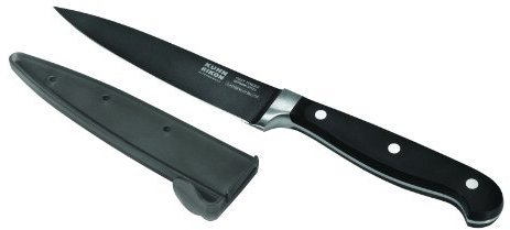 KUHN RIKON 36036 Messer Noir Küchenmesser 25,5 cm geschmiedet schwarz m. Klingenschutz