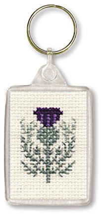 Scottish Thistle Keyring Cross Stitch Kit By Textile Heritage