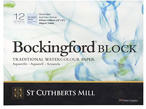 Bockingford Watercolour Block 140lb/300gms 9x12/228x305mm Cold Press