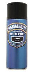 Hammerite Métal Peinture satin 400ml Aerosol Noir
