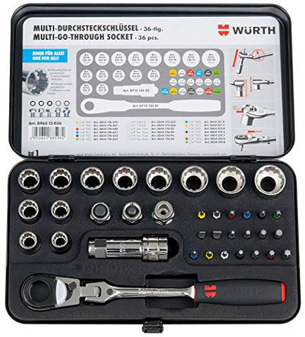 Würth Durchsteckschlüssel Set und Multiprofil Sortiment 36 Teile
