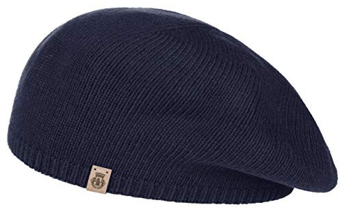 Roeckl Strickbaske Baskenmütze Damenbaske mit Kaschmir Baske Wintermütze Strickmütze (One Size - blau)