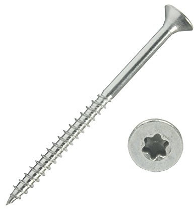 500 Stück Edelstahl-Schrauben 5x70 mm Teilgewinde Torx - Spanplattenschrauben mit Senkkopf - Holzschrauben/Holzbauschrauben - Werkstoff A2 VA V2A - Edelstahlschrauben/Universalschrauben TX25