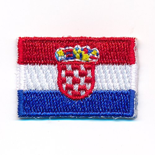 hegibaer 30 x 20 mm Kroatien Flagge Zagreb Aufnäher Aufbügler Patch 0917 Mini