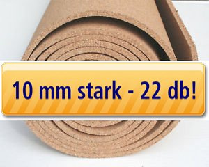 Rollenkork, Stärke: 10 mm, Breite: 1 m, Länge: 10 m