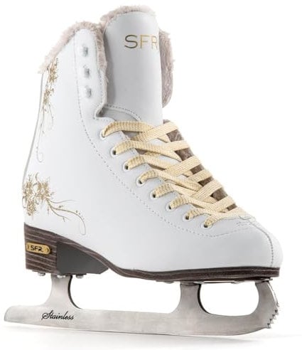 SFR Unisex Glitra Schlittschuhe, Weiß, 38 EU