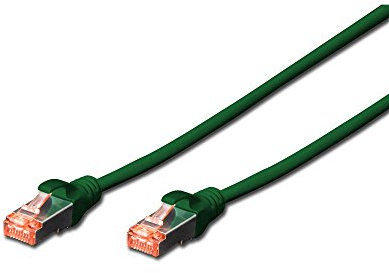 DIGITUS LAN Kabel Cat 6-0,25m - RJ45 Netzwerkkabel - S/FTP Geschirmt - Kompatibel zu Cat 6A & Cat 7 - Grün