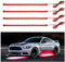 YM E-Bright Voiture LED bande lumineuse peut couper souterrain LED éclairage ambiant camion moto van bateau golf cart intérieur extérieur étanche ip68 24 pouces 60cm 72smd 12V, rouge (Pack de 4)