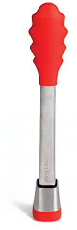 Mastrad Pinzas, Acero Inoxidable, Rojo, 28.0 x 4.5 x 3.5 cm
