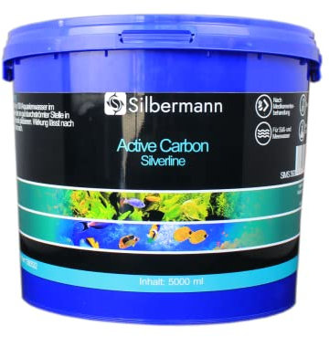 Silbermann Aktivkohle, Filterkohle, für Meerwasseraquarien, in verschiedenen Qualitäten und Größen (Silverline, 5000 ml)