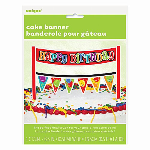 Unique Banner Wimpelkette als Tortendeko, 16,5 cm