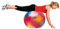 Togu Gymnastikball Powerball ABS marble Sitzball Büroball Fitnessball 65 cm BUNT