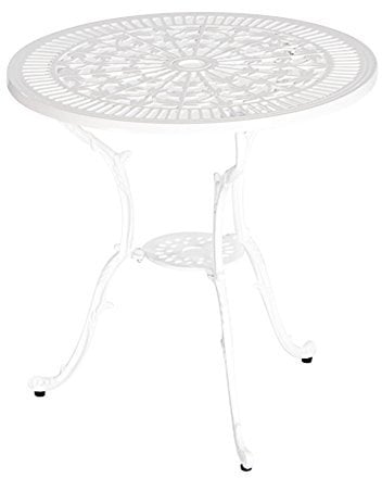 MERXX Tisch Lugano aus Aluminiumguss in versch. Farben, ca. Ø 70 cm weiß