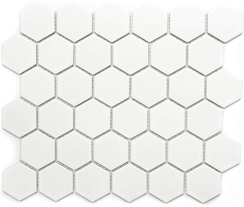 Glasmosaik Mosaikfliesen Fliesen Mosaik Küche Bad WC Wohnbereich Fliesenspiegel Keramik Hexagon 5mm #357
