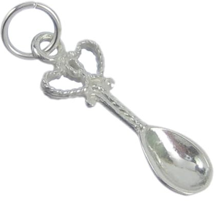 Welsh Love Spoon sterling silver charm .925 x 1 Loving Spoons Charms