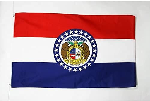 AZ FLAG - Flagge Missouri - 150x90 cm - Bundesstaat Missouri Fahne 100% Polyester mit Messing-Ösen - 110g