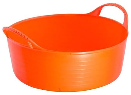 Red Gorilla Orange Small Shallow Flexible Tubtrug with CE Tested Handles
