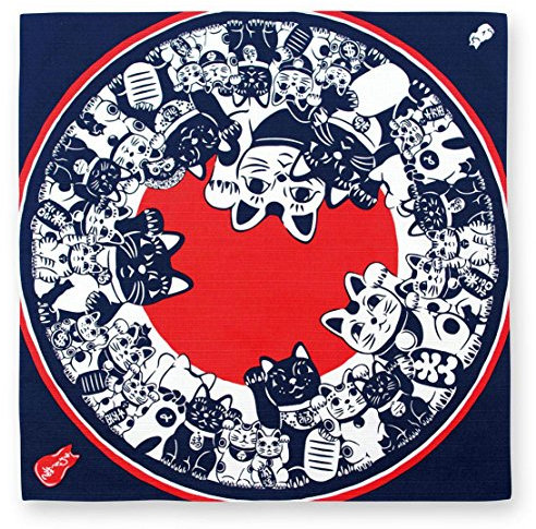 Japanisches Tuch Kenema Furoshiki 50x50cm Winkekatze