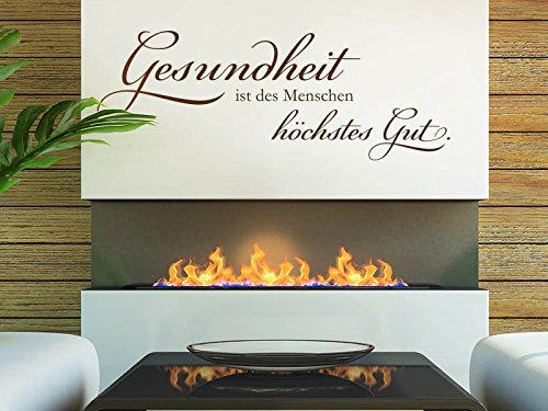 KLEBEHELD® Wandtattoo Gesundheit ist des Menschen höchstes Gut. (Farbe lindgrün/Größe 80x29cm)