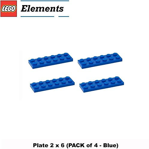 Parts - Plates Lego 2 x 6 (PACK of 4 - Blue)