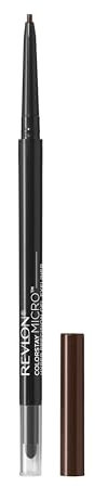 Revlon ColorStay Eyeliner Pencil, Nicht Übertragender und Wasserfester Eyeliner-Stift, Braun, Integrierter Anspitzer und Schwamm, 203 Brown, 0.28 g