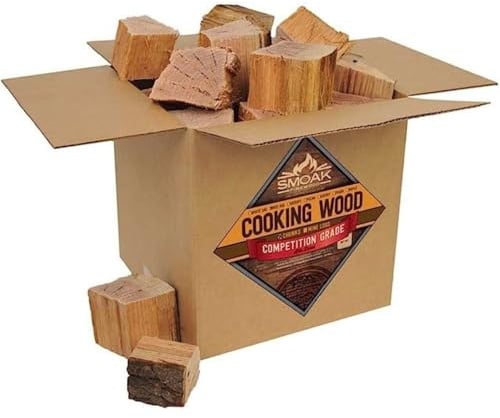 Smoak Firewood 's Kochholz-Chunks (Wettkampfqualität) USDA-zertifiziert zum Räuchern, Grillen oder Grillen (weiße Eiche, 3,6-4,5 kg, 729 Kubik)