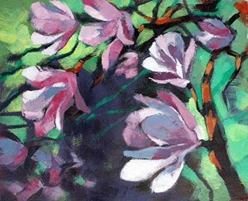 Magnolien, Acrylbild Unikat