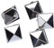 Hellery 100pcs 12mm Pyramid Studs Flecken Spikes Nieten Punk Leathercraft Silber DIY