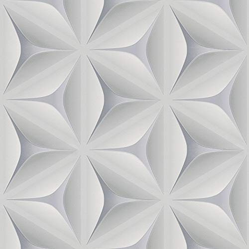Papier peint design géométrique | Papier peint gris 96042-1 | Papier peint salle de bain, entrée & bar | Papier peint effet 3D original