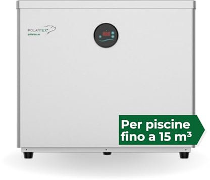 Polartex Pompa di Calore per Piscina AQUAMINI per Riscaldare Acqua Piscina Fuori Terra o Interrata (15 m³)