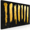 decomonkey Bilder Abstrakt 140x70 cm 1 Teilig Leinwandbilder Bild auf Leinwand Vlies Wandbild Kunstdruck Wanddeko Wand Wohnzimmer Wanddekoration Deko Modern schwarz