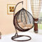 Large Brown Hanging Rattan Swing Patio Garden Round Chair Weave Egg with Cushion Indoor and Outdoor - WINNER 2021*