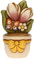 THUN - Dekorative Vase mit Farlalla und Blumen - Gastgeschenke und Wohnaccessoires - Geschenkidee - Keramik - Ø 8,33 cm; 25 cm h