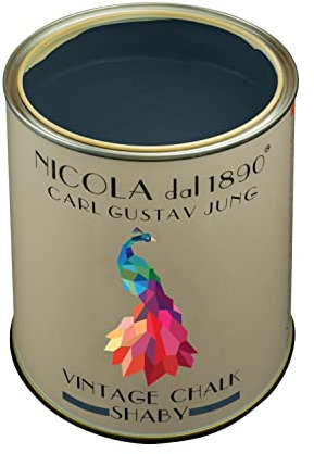 Vernice Vintage Chalk Shabby a Base di Acqua, per Interni ed Esterni, Aspetto Opaco, Made in Italy, Colore Carl Gustav Jung - Formato 1 lt