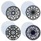 Woohome Lot de 4 dessous de verre en résine - Moule en silicone - Fleur creuse - Dessous de verre - Forme mandala - Résine époxy - Pour tasses, dessous de verre, décoration de maison