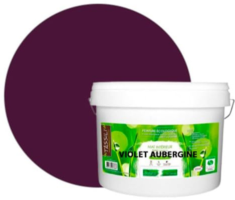 BOX DECO COULEURS Natura Wandfarbe Natura 10 l Aubergine Violett ökologisch Matt Innen