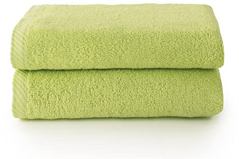 Top Towel - Plus - Lot de 2 Serviettes de Toilette - Serviettes de Bain - 100% Coton - 400 g/m² - Dimensions 100 x 50 cm - Citron Vert