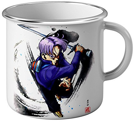 French Unicorn - Taza de metal esmaltado con forma de coronas de dragón de bolas de dragón y Z Dbz dibujos animados