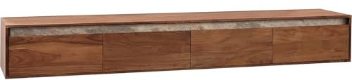 DELIFE TV-Board Stonegrace Akazie Braun Schiefer 240 cm 4 Türen Schwebend Lowboard