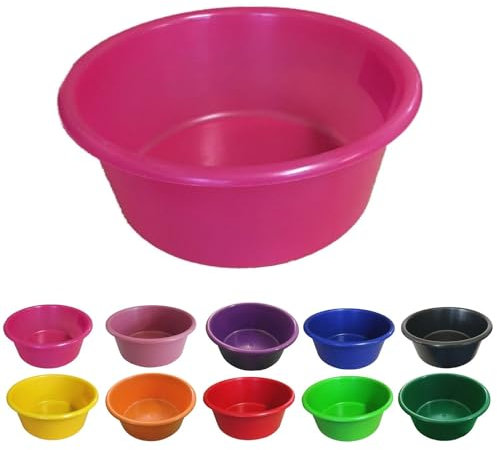 NETPROSHOP Schüssel Müsli Schale 5 Liter auf Wunsch mit Deckel Lebensmittelecht, Farbe:Pink