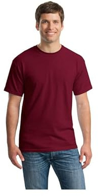 Gildan Blank Adult Heavy Cotton T-Shirt (G500) Cardinal Red, XX-Large, Cardinal Red, XXL