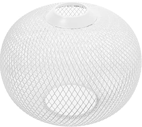 Uonlytech Mesh Lampenschirm AushöHlen Lampenschirm E27 Metall Lampenschutz Retro-Stil Lampenschirme FüR HäNgelampen FüR Deckenlampe HäNgelampe Schlafzimmer Dekoration WeißE Kugeln Formen
