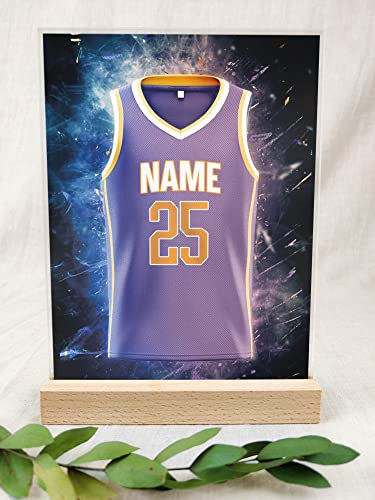 Phoenix Fanartikel Acryl Tafel - Personalisiertes Geschenk, Basketball Geschenke Jungen, Basketball Trikot, Fanartikel, Fanartikel Kinder, Fan Geschenke, Phoenix Trikot für Phoenix-Fans