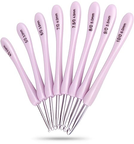 Coopay Ergonomic Crochet Hooks - Lightweight, Soft Grip Set for Arthritis Hands & Beginners - 2.5mm to 6.0mm UK Sizes