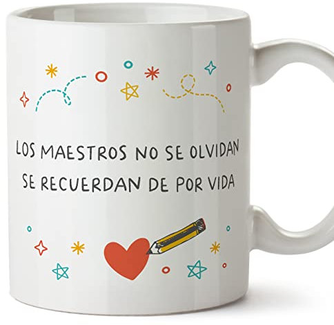 MUGFFINS Tazas para PROFESOR - En Español - PROFESORs no se olvidan - 11 oz / 330 ml - Regalo original y divertido