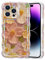 EYZUTAK Case for iPhone 13 Pro Max, Colorful Retro Oil Painting Flower Laser Beam Glossy Pattern Cute Curly Wave Border Exquisite Phone Cover Stylish Durable TPU Protective Case for Girls Women - Pink
