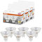 OSRAM Niedervolt-LED-Reflektorlampen MR16 mit Retrofit-Stecksockel, 35 Watts Ersatz, GU5.3, 2700 Kelvin, Glass, 6-er Pack, Dark Gray, 2700k Warmweiß