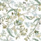 CiCiwind Papier peint autocollant motif fleurs 40 x 300 cm Blanc jaune marron vert fleur feuille papier peint auto-adhésif revêtement mural imperméable film adhésif pour meubles mur