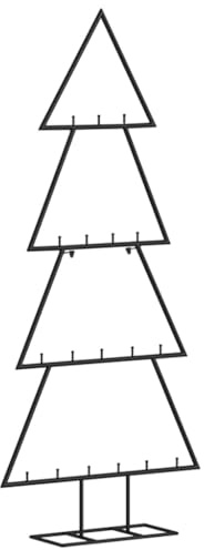 vidaXL Metall-Weihnachtsbaum für Dekorationen Schwarz 90 cm